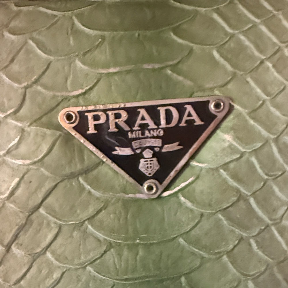 Prada Mint Green Scaled Leather Bag